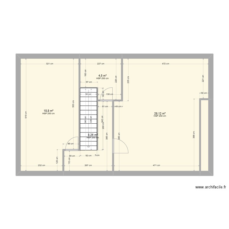 1er étage Le couderc. Plan de 0 pièce et 0 m2