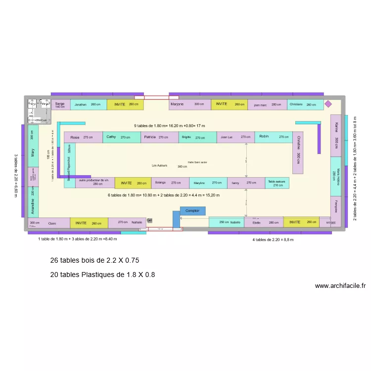 Plan march&eacute; estival 2022 exposants. Plan de 