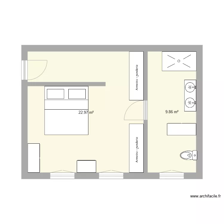 1er &eacute;tage Marina et Frost. Plan de 