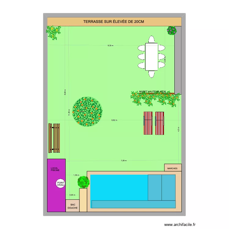 Jardin dernier avec arrosage Hydro Gard A. Plan de Jardin dernier avec arrosage Hydro Gard A. Plan de