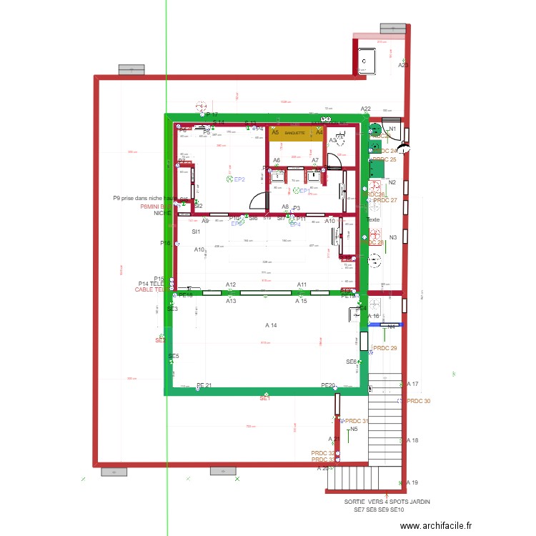 Modification Maison ELECTRICITE 10. Plan de 0 pièce et 0 m2