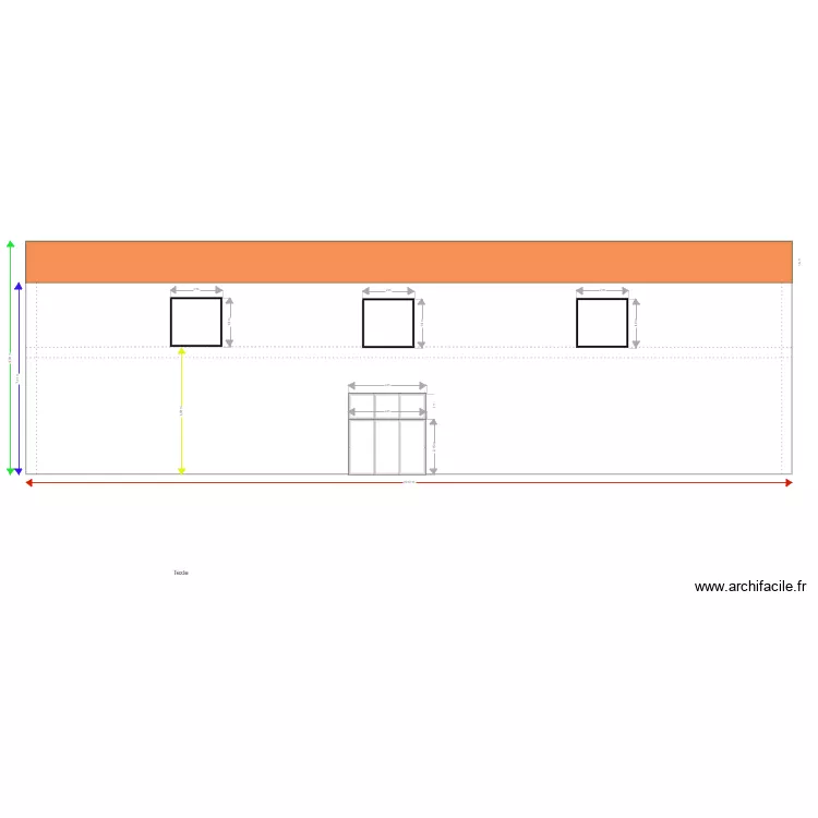 fa&ccedil;ade nord trilla. Plan de 
