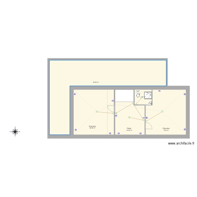 Etage Villemaigre Nov 2019 avec électricité. Plan de 0 pièce et 0 m2