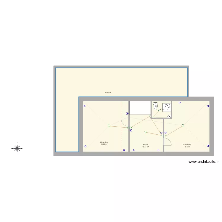 Etage Villemaigre Nov 2019 avec &eacute;lectricit&eacute;. Plan de 