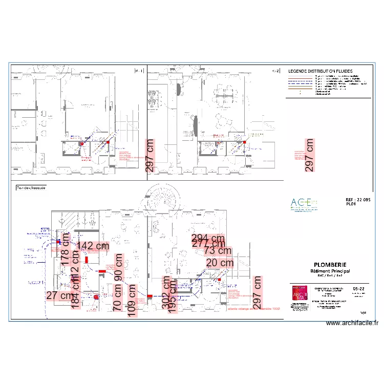 Villa Parthenay plan 1 rdc. Plan de 