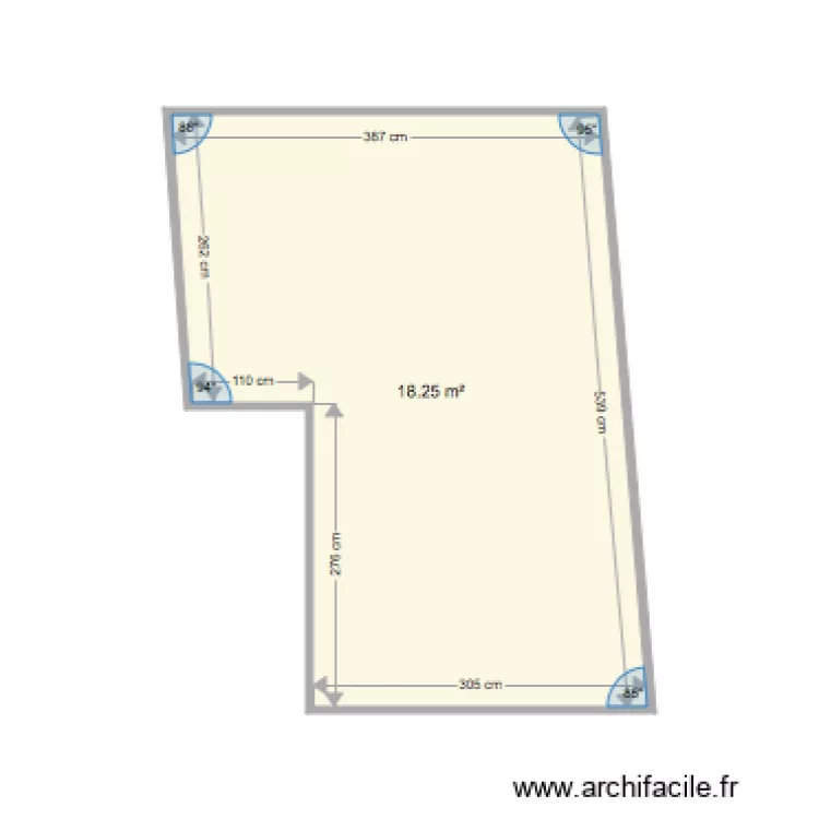 Cotes plafond cuisine. Plan de 