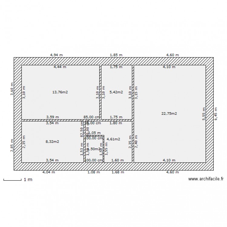 plan avec poutre et 30cm partout. Plan de 0 pièce et 0 m2