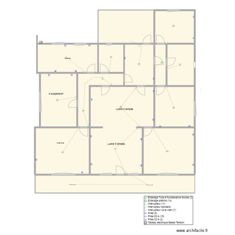 electrite. Plan de 0 pièce et 0 m2