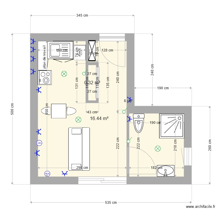 Schéma architectural. Plan de 0 pièce et 0 m2