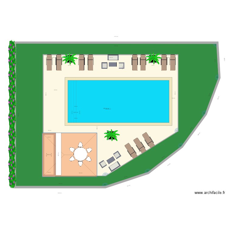 plan piscine. Plan de 0 pièce et 0 m2