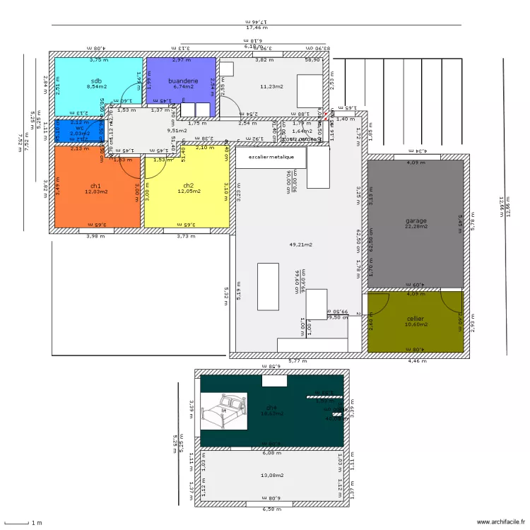 la plus belle maison en bois. Plan de 