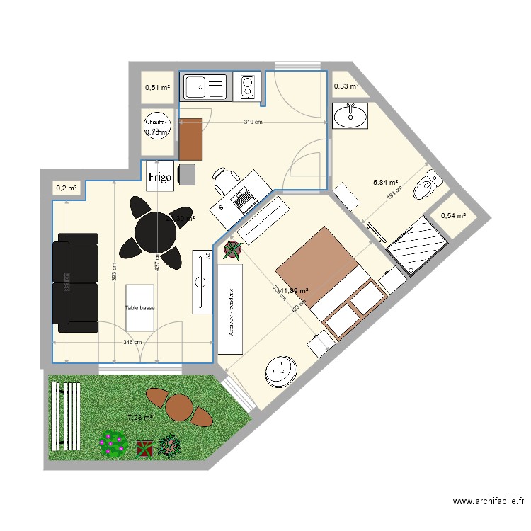 Appartement Castanet Tolosan. Plan de 0 pièce et 0 m2