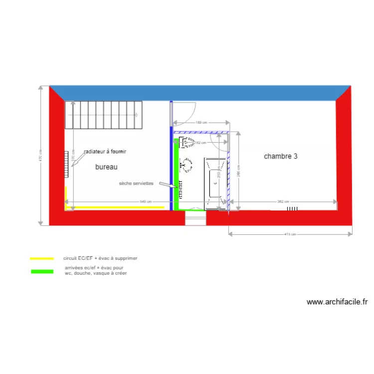 greffe &eacute;tage 2. Plan de 
