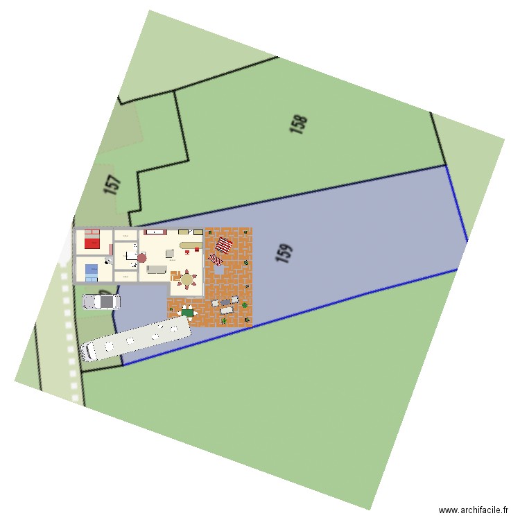 Plan2 moulins . Plan de 6 pièces et 79 m2