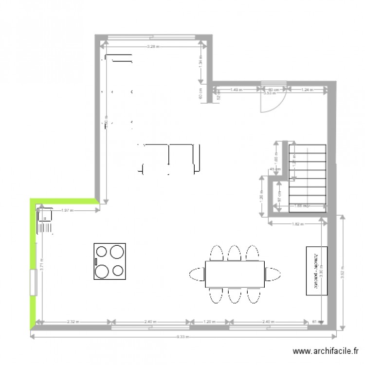 RDC Saulxures. Plan de 0 pièce et 0 m2