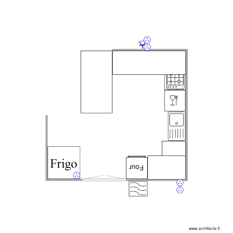 Cuisine. Plan de 0 pièce et 0 m2