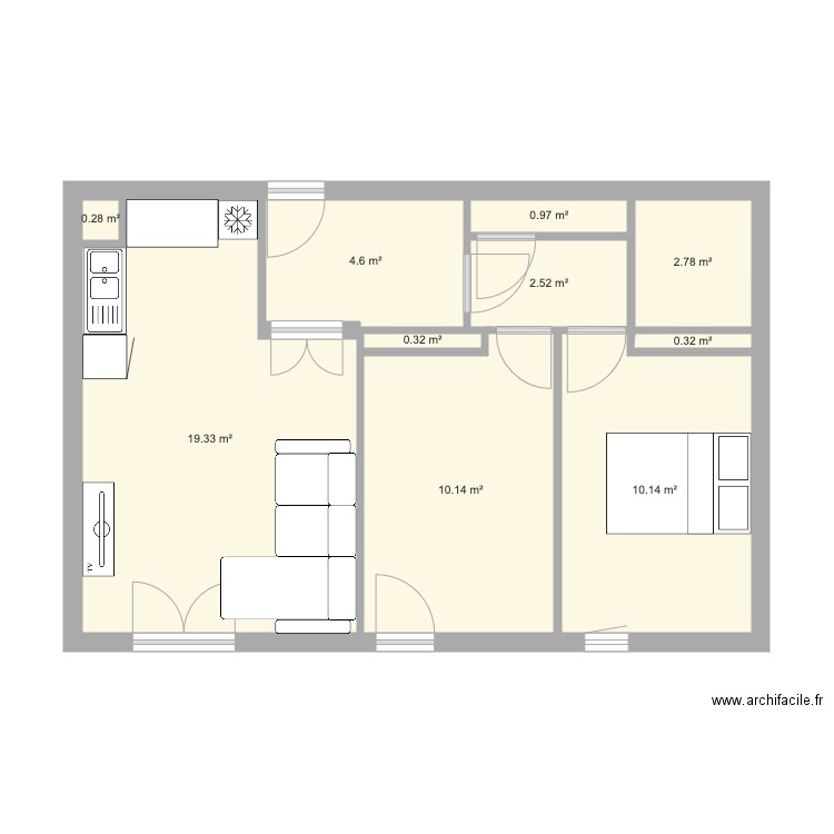 Plan appartement Lombez Meuble. Plan de 0 pièce et 0 m2