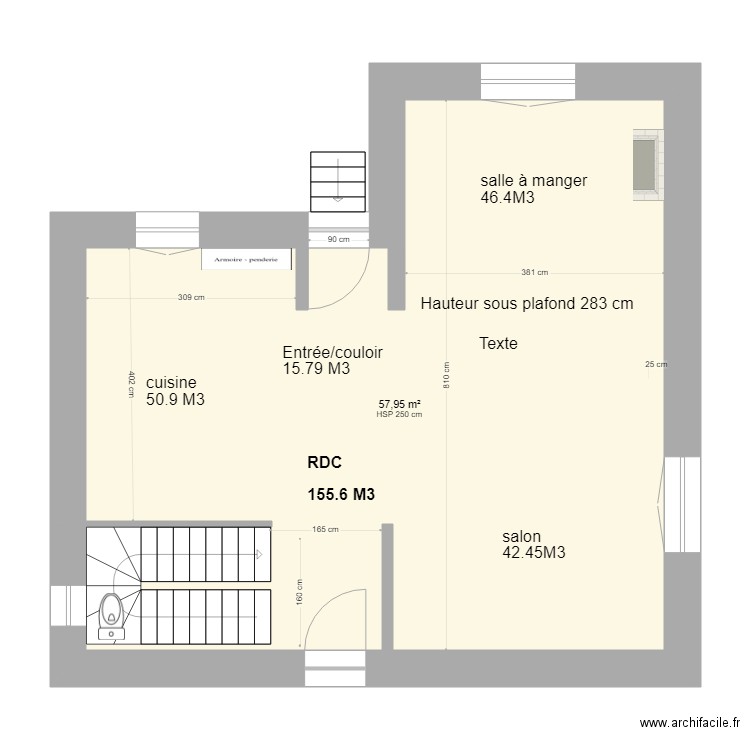 rdc lavelanet VOLUME. Plan de 0 pièce et 0 m2