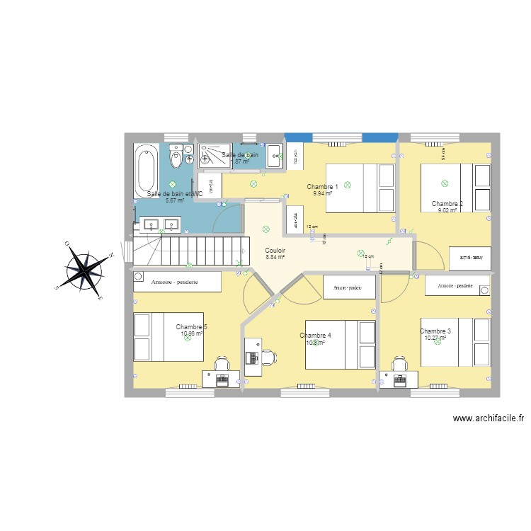 MAISON version 2 étage. Plan de 0 pièce et 0 m2