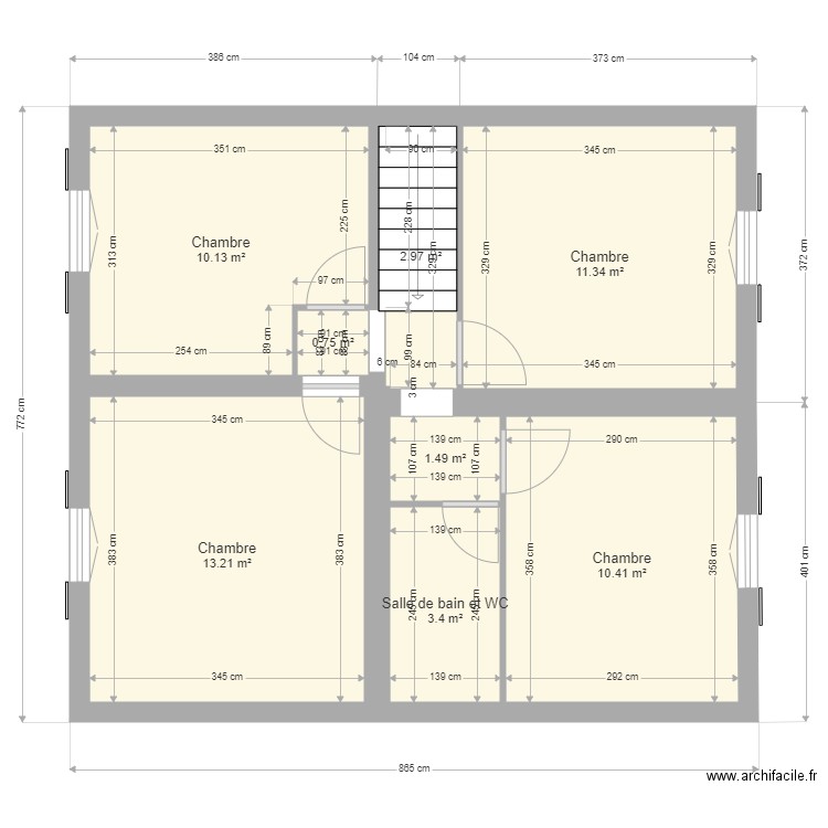 Etage. Plan de 0 pièce et 0 m2