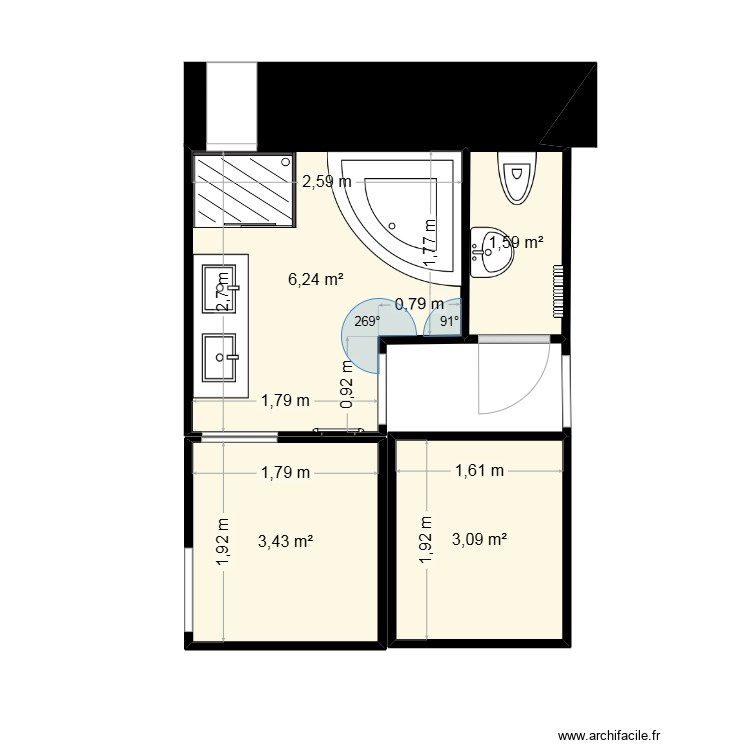 Future SDB/Toilettes. Plan de 0 pièce et 0 m2