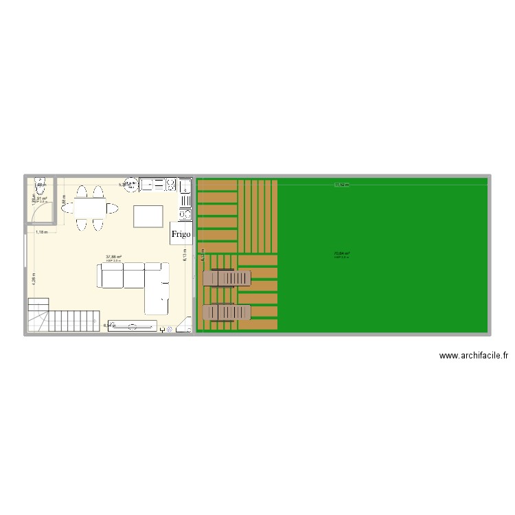 Maison Sainte Radegonde 80 m2. Plan de 7 pièces et 150 m2