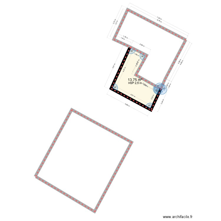 treport cadastre4. Plan de 1 pièce et 14 m2