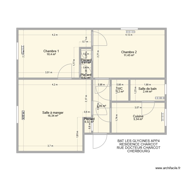 BAT GLYCINES APP4. Plan de 0 pièce et 0 m2