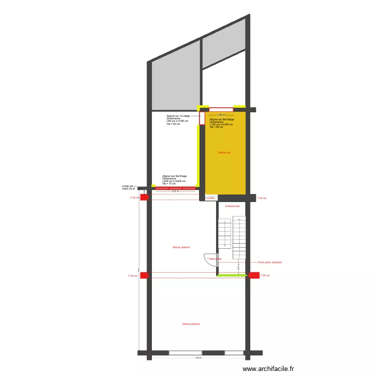 BAUCQ 77 2e &eacute;tage D&eacute;molition def. Plan de 0 pièce et 0 m2