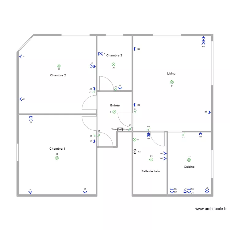 appartement 6 roux. Plan de 
