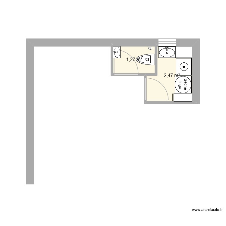buanderie toilette. Plan de 0 pièce et 0 m2