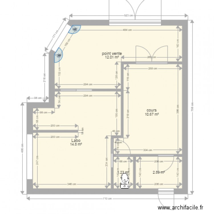 labovfvide. Plan de 0 pièce et 0 m2