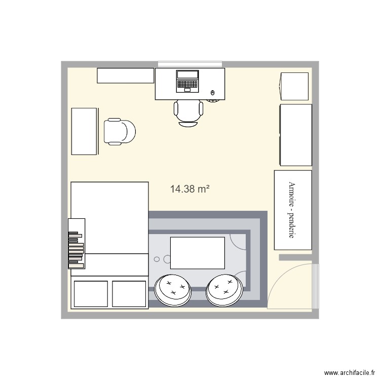 Chambre ado 16 an. Plan de 0 pièce et 0 m2