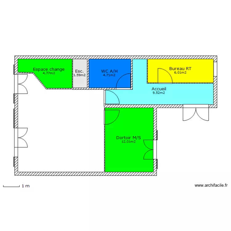 MICRO CRECHE CORBEIL  DORTOIR. Plan de 