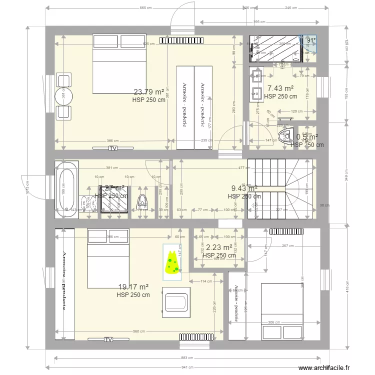 PLAN LAMEE Etage 20210402 sdb. Plan de PLAN LAMEE Etage 20210402 sdb. Plan de