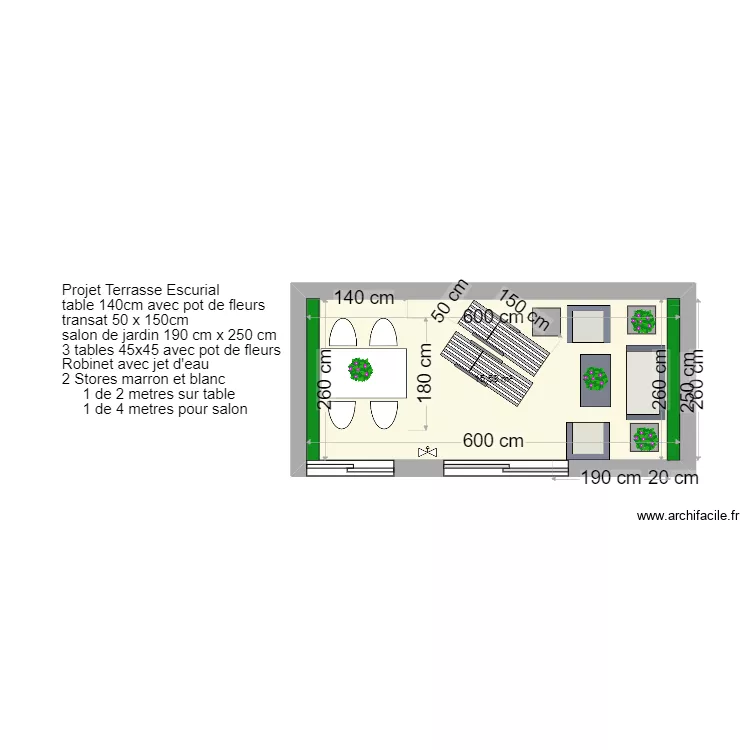 PROJET TERRASSE ESCURIAL 2D . Plan de 