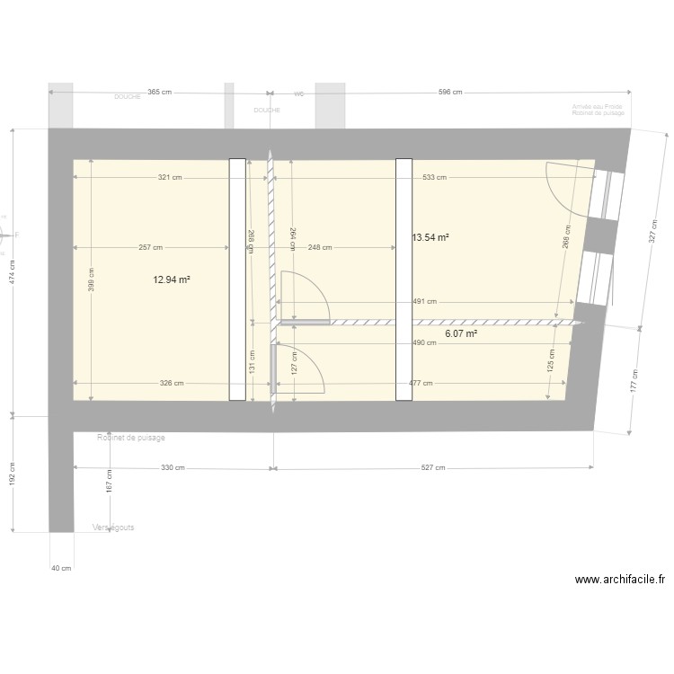 rdc gite reseau Electricité v2. Plan de 0 pièce et 0 m2