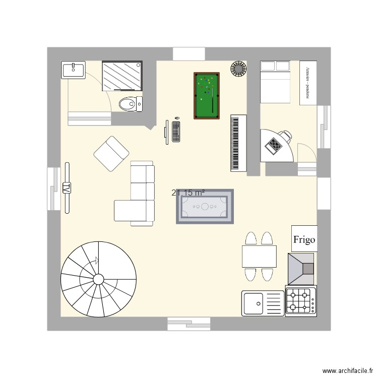 Maison 1. Plan de 0 pièce et 0 m2