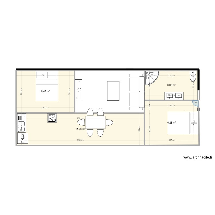 PlanAppartement_270323. Plan de 4 pièces et 41 m2