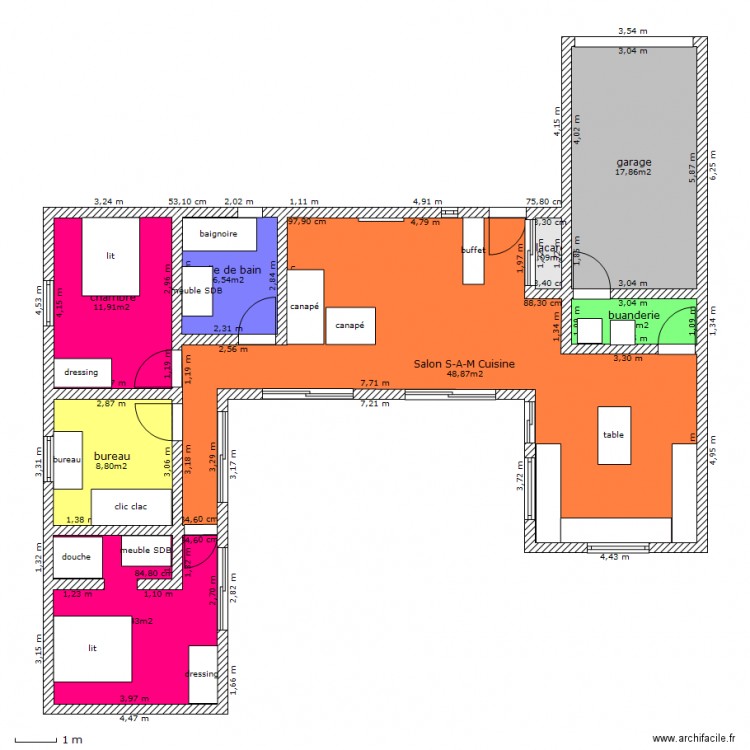 maison 114m2. Plan de 0 pièce et 0 m2