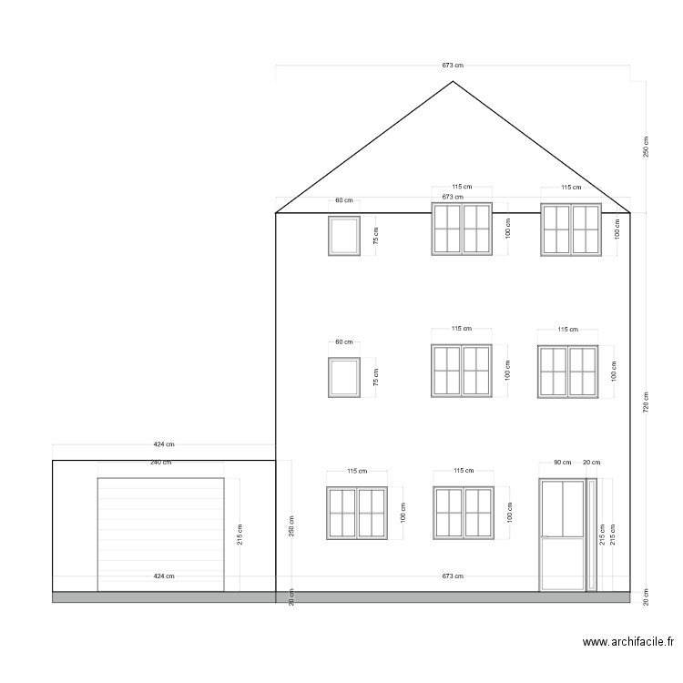 Faaçade avant 2. Plan de 0 pièce et 0 m2