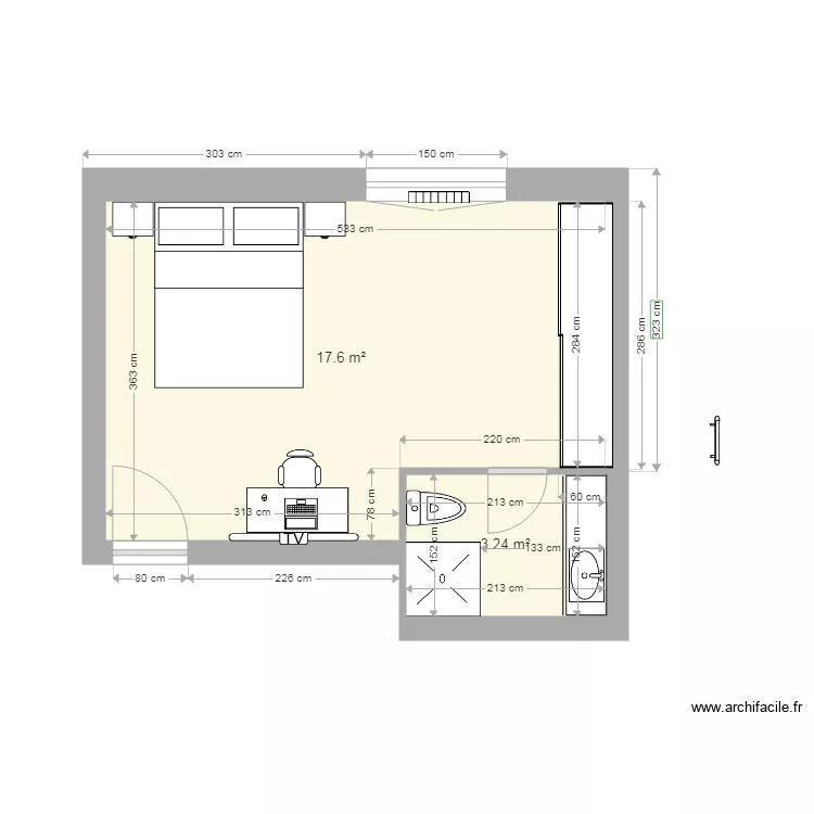 CH et SDE ETAGE. Plan de CH et SDE ETAGE. Plan de