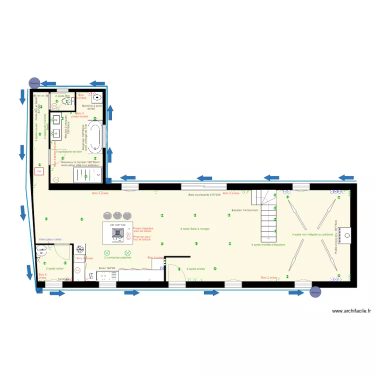 Plan Maison Hermin Gouttiere. Plan de 