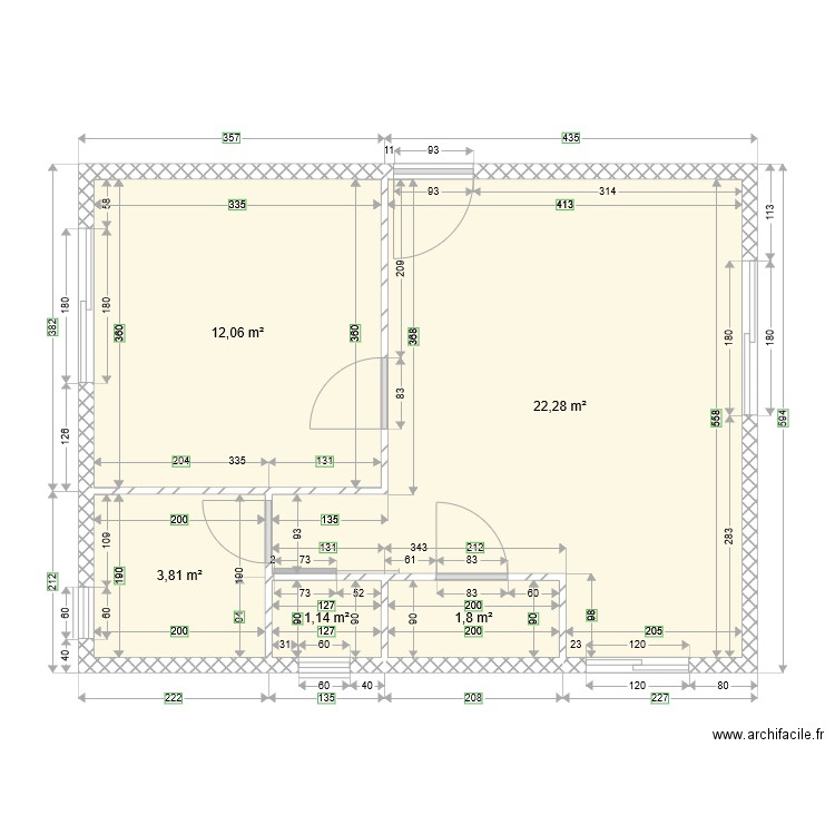 Maison bois cotations. Plan de 0 pièce et 0 m2
