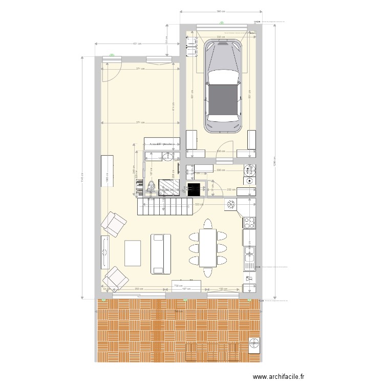 Réaménagement PLAN RDC Maison de Chartres N9. Plan de 0 pièce et 0 m2