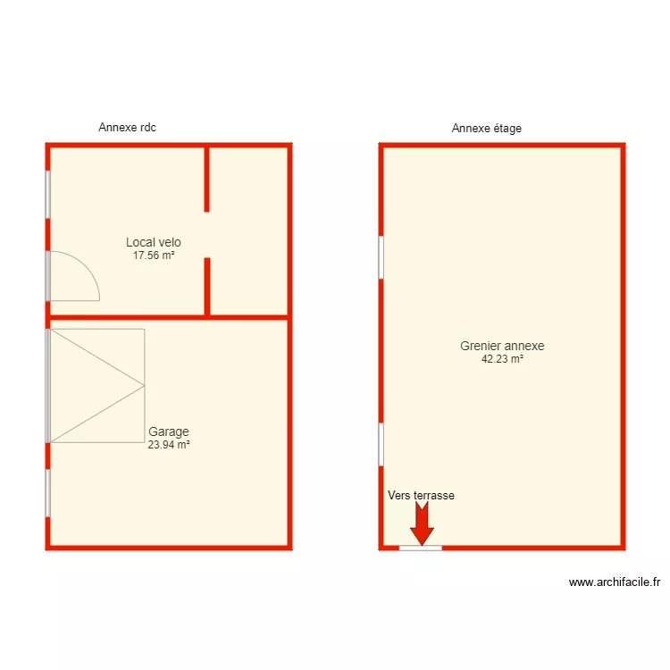 BI 6142 Annexe non c&ocirc;t&eacute;. Plan de 
