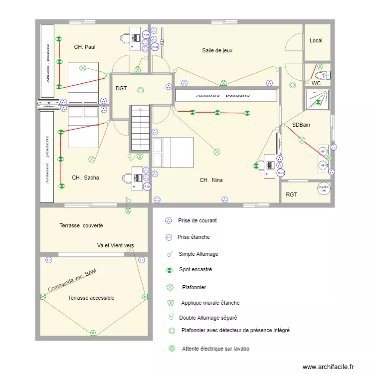 MIRRE ETAGE. Plan de 