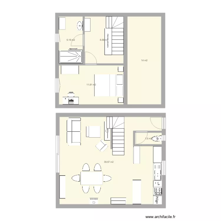 plan appart PG 2. Plan de 