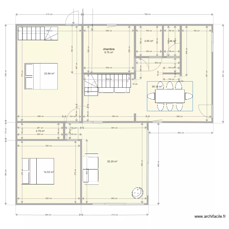 chalet 2. Plan de 