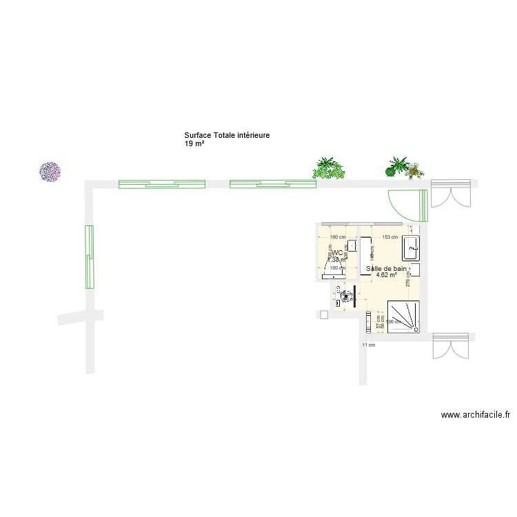 Salle de Bains Extension 5. Plan de 0 pièce et 0 m2